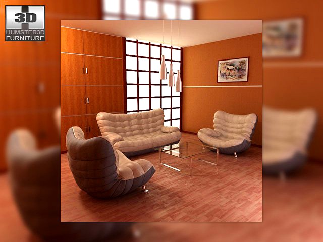 Living Room 05 Set 3D Model