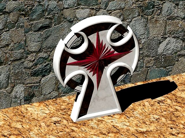 Cross round 3D Model