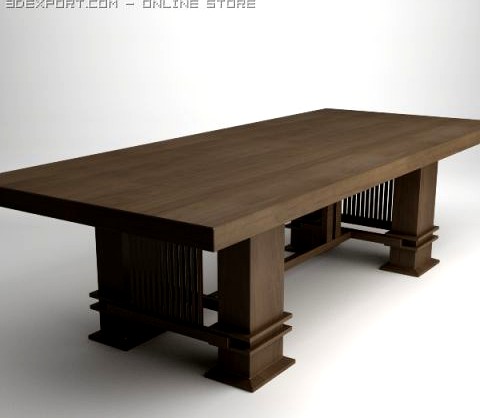 Frank Lloyd Wright Husser Table 3D Model