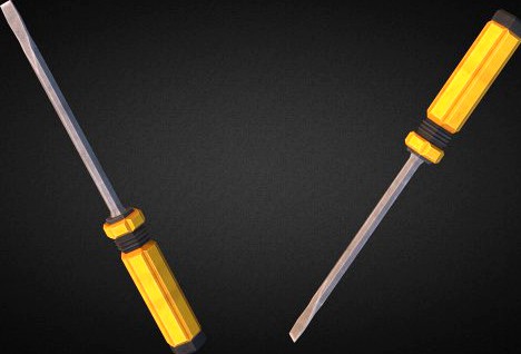 Screwdriver  Low Poly 3D Model