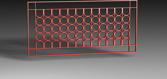 Window Grill Iron Design 07 Pack 3D Model