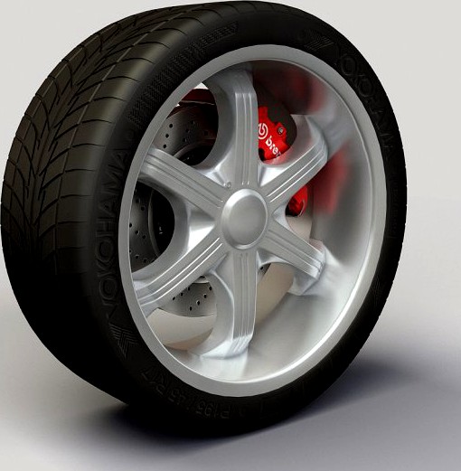 Wheel DIP  Assail rims and tire 3D Model