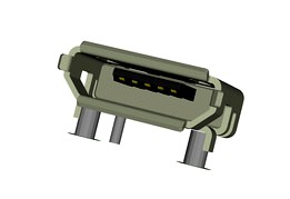 Micro USB Female Type B Connector SMD