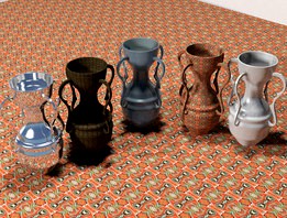 colored vases