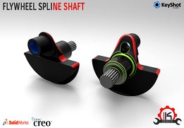 Motor Cycle Engine Internal Setup - Flywheel Spline Shaft