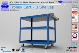 Solid Edge Skills Showcase: Trolley Cart - 3 Shelves