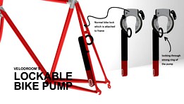 Lockable bike pump