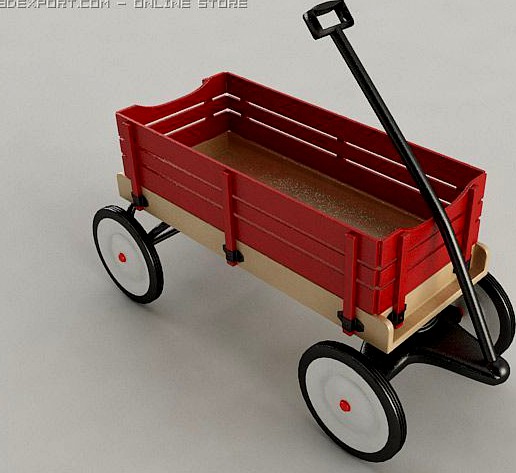 Toy Wagon 3D Model