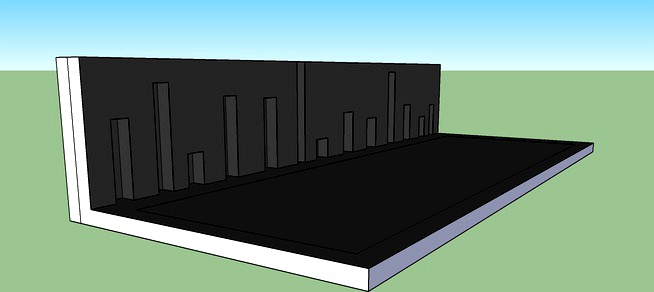 Pool back wall