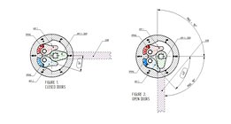 Dampening device for wind breaker doors