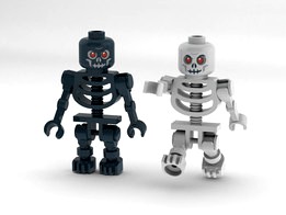 Lego Castle Skeleton Warior  Minifigure Black and White