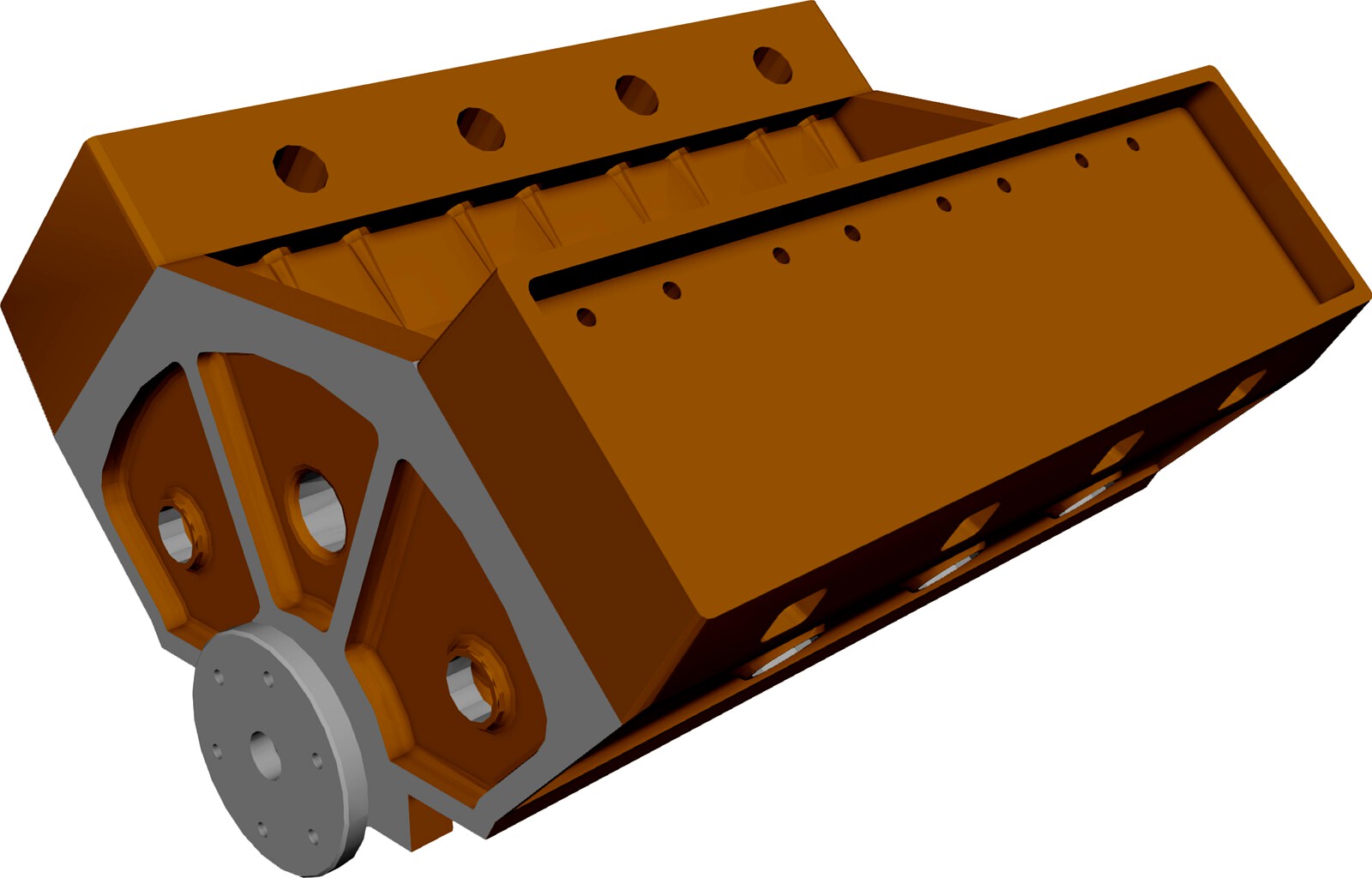 Engine V8 3D CAD Model