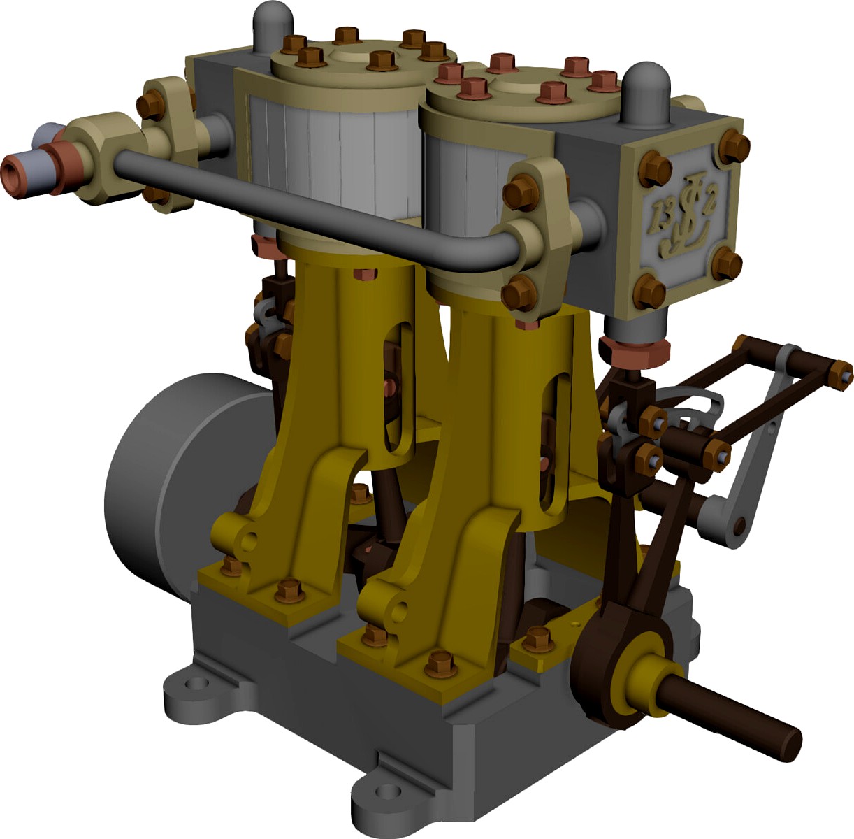 Steam Engine JLS-13-2 3D CAD Model