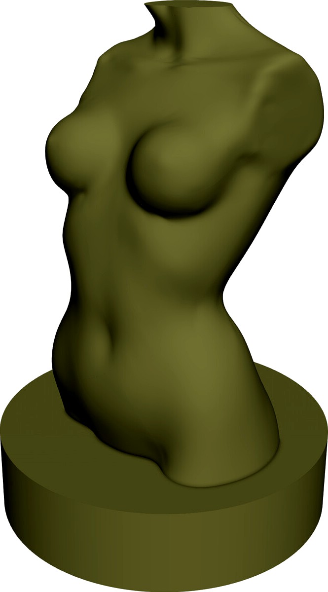 Donna Bust 3D CAD Model