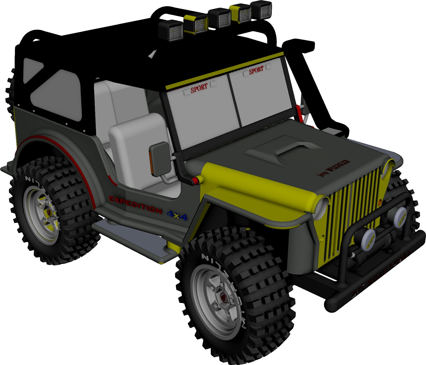 Jeep Wrangler 4x4 Expedition 3D CAD Model