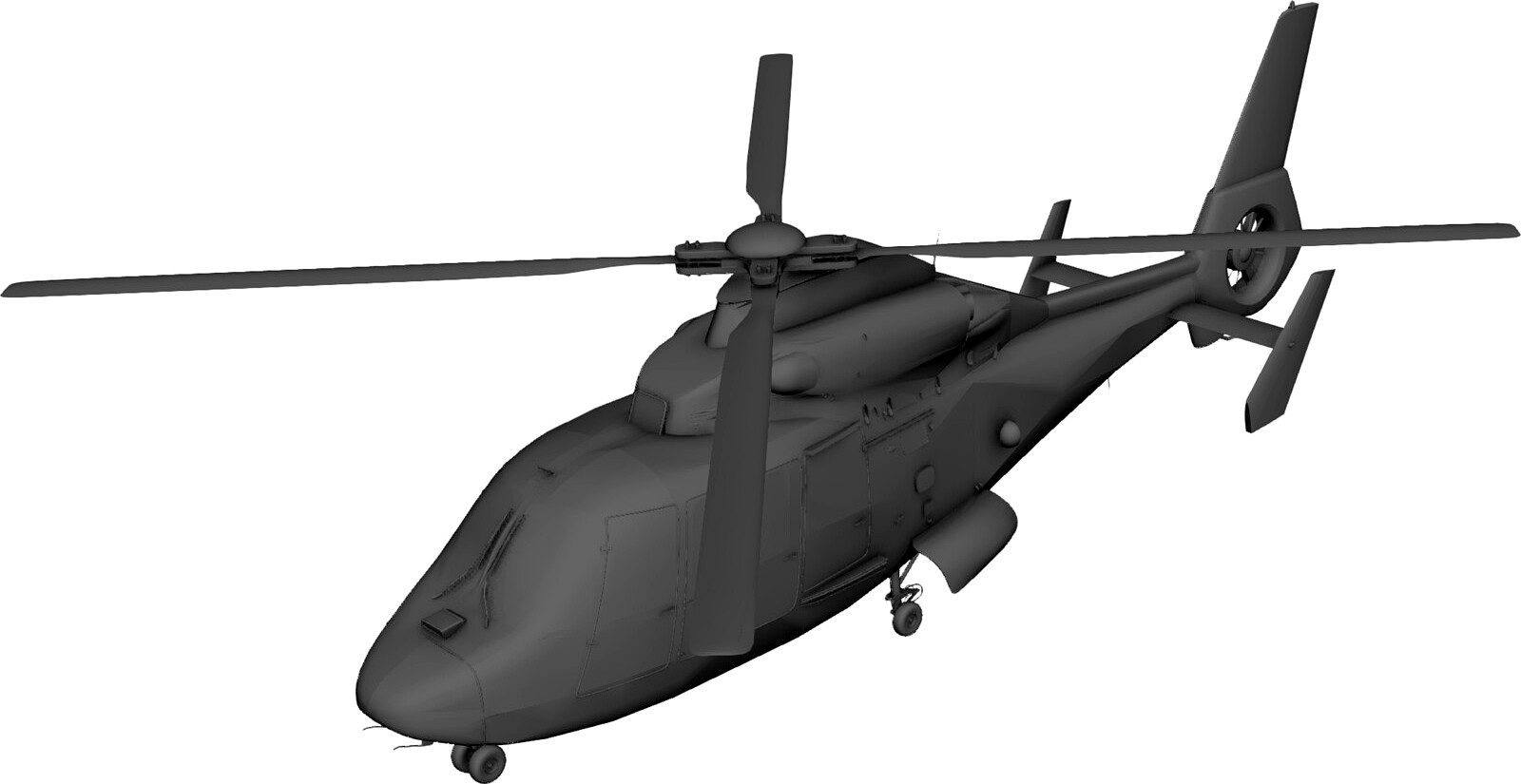 Eurocopter AS-365 Dauphin 3D CAD Model