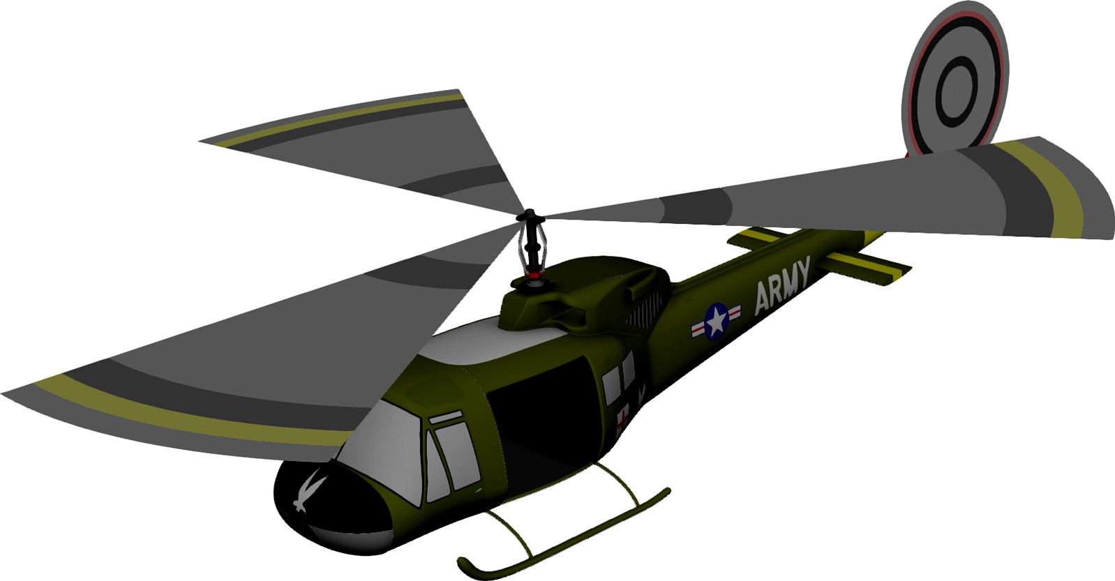 Bell UH1-B Huey 3D CAD Model