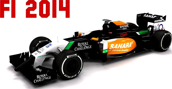 F1 2014 Force India VJM07 3D Model