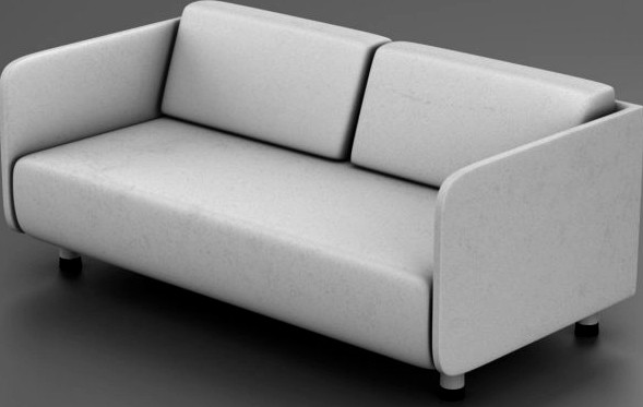 White couch 3D Model