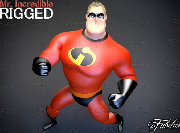 Mr Incredible Rigged 3D Model