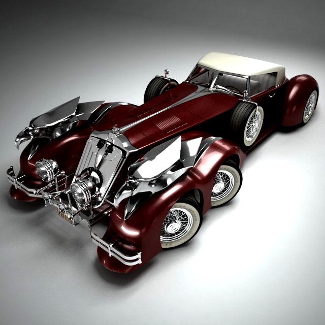 SteamPunk Car 3D Model