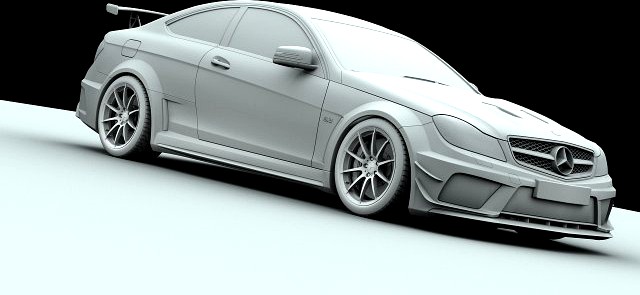 Mercedes C63 AMG Black Edition 2012 3D Model