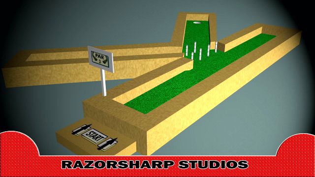 Mini Golf Alphabet K Hole 3D Model