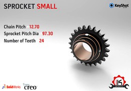 Motor Cycle Engine Internal Setup - Sprocket Small