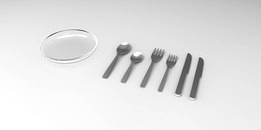 Utensils and a plate
