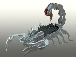 Nasty Scorpion sheet metal puzzle, scorpions, 3d model, puzzle, sheetmetal, metalcraftdesign