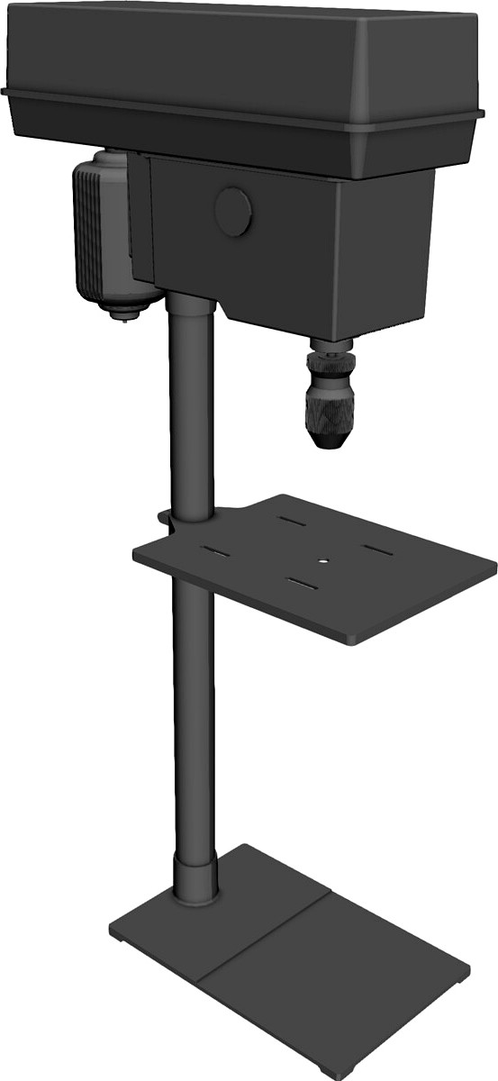 Electric Stand Drill 3D CAD Model