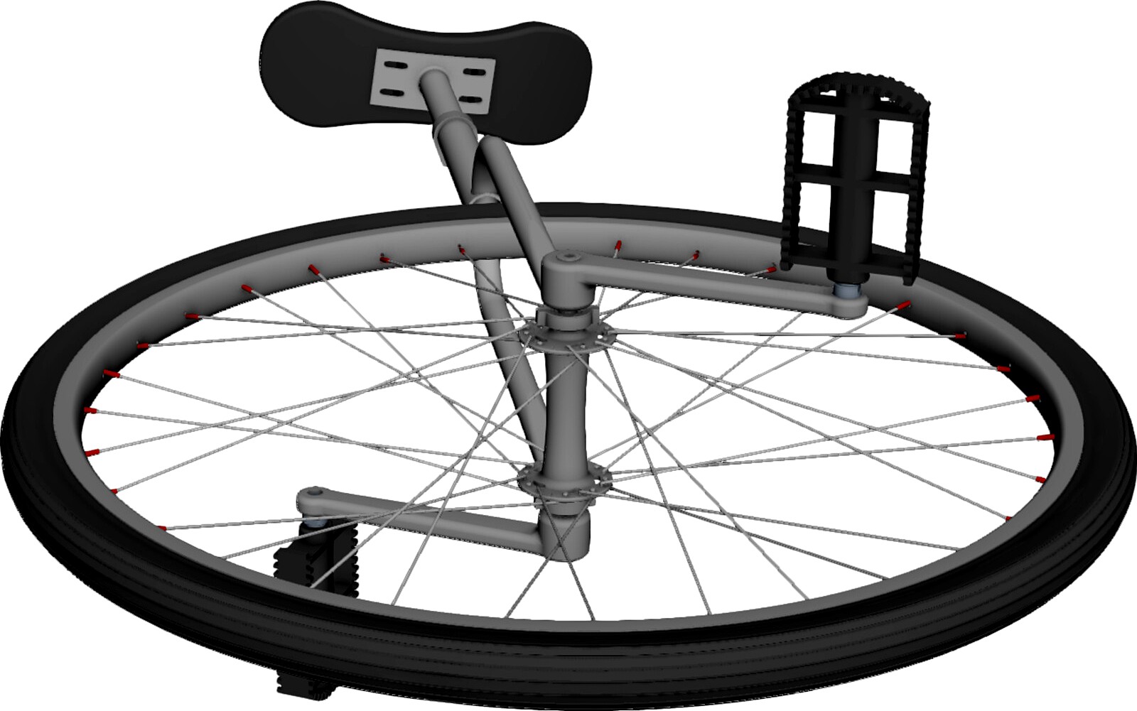 Unicycle 3D CAD Model
