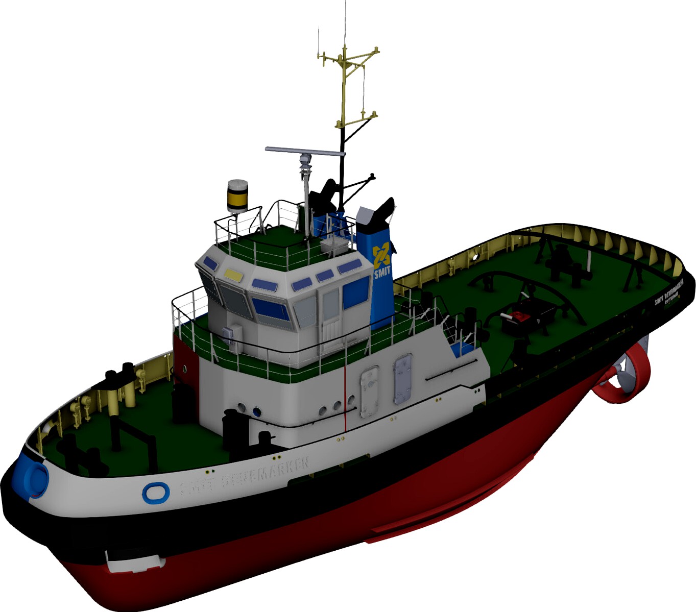 Tug Boat 3D CAD Model