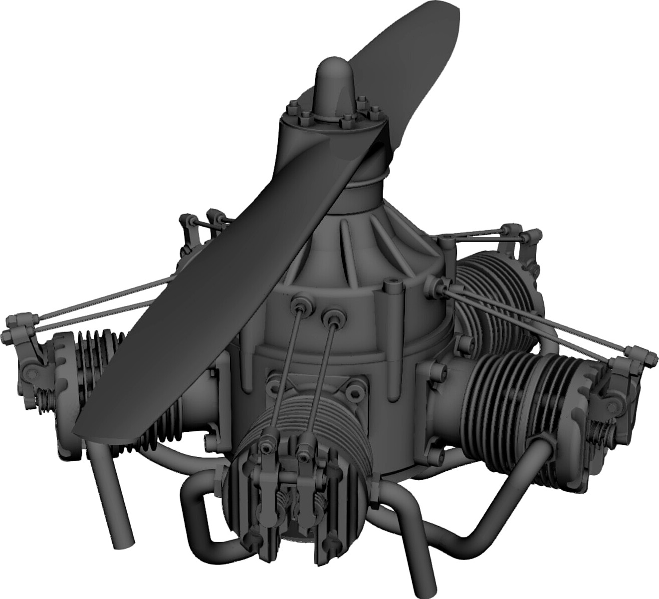 Sternmotor Engine 3D CAD Model