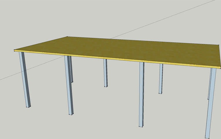 ilot table 250 * 120