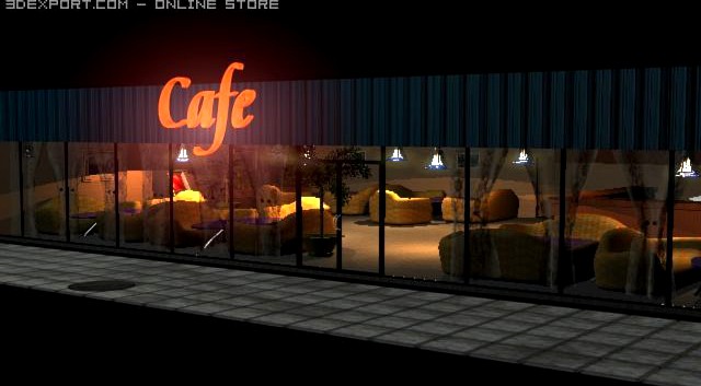 Download free Cafe 3D Model