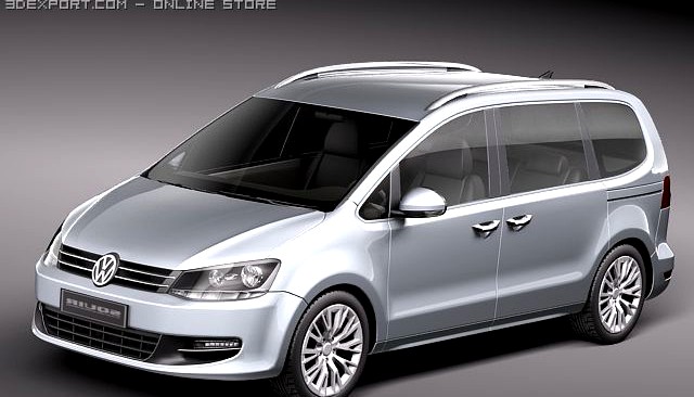 Volkswagen Sharan 2010 3D Model
