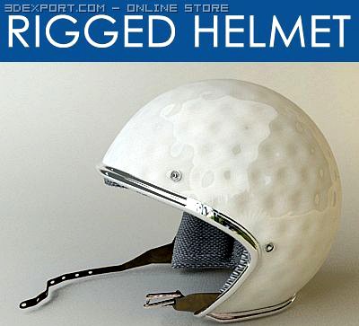 Rigged Moto Helmet Nc3 3D Model