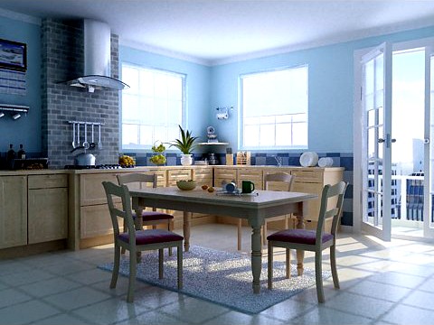 Photorealistic Dining Room 0017 3D Model