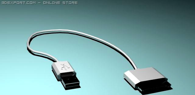 Ipod USB cord 3D Model