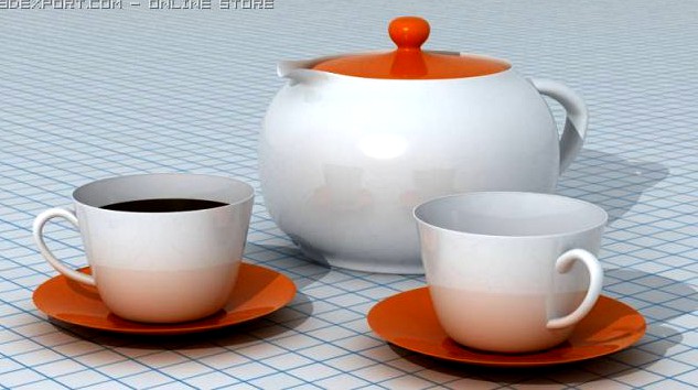 Coffee Cup with Jar 3D Model