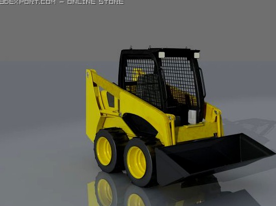 3D Model Skid Steer Loader Komatsu Style Bobcat 3D Model