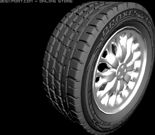 Car tyre 3D Model