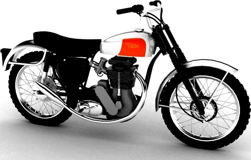 BSA B44 Victor Enduro 1966 3D Model