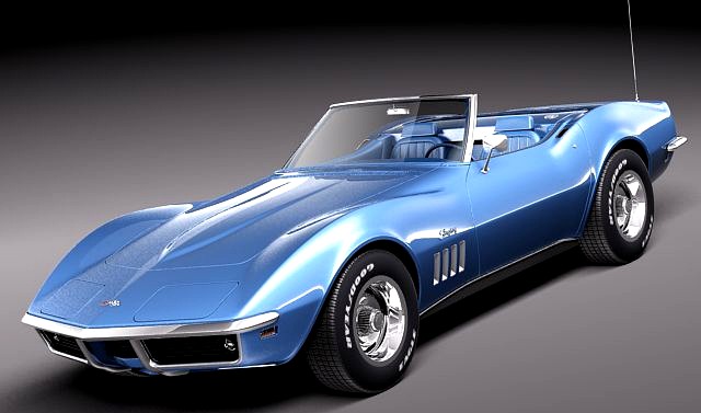 Chevrolet Corvette C3 1969 convertible 3D Model