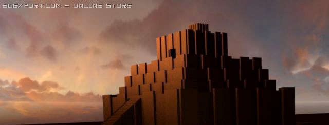 Ziggurat of Babylon 3D Model