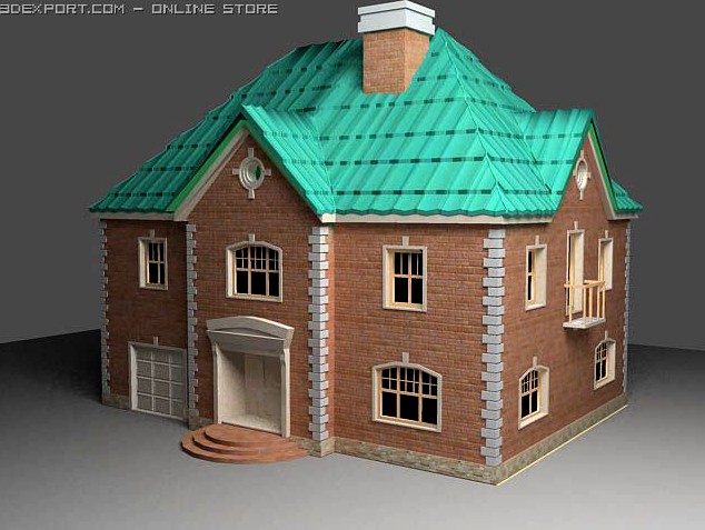 House Two-storeyed 3D Model