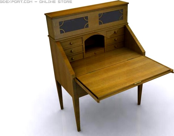 Antique Desk 3D Model