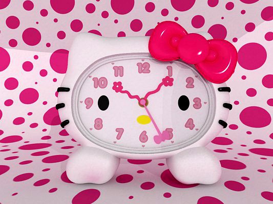 Hello Kitty Clock 3D Model