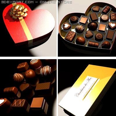 Chocolates collection 3D Model